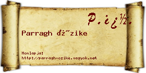 Parragh Őzike névjegykártya